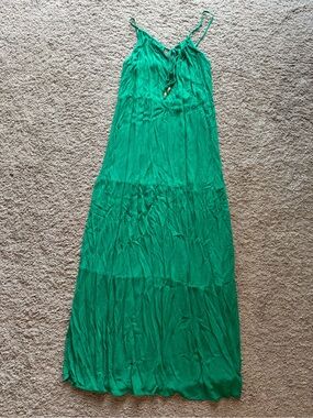 Kona Sol Bright Teal Green Sun Dress/Coverup size S oversized